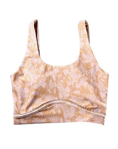 Sujetador deportivo WILO Anthropologie Australia talla pequeña almohadillas extraíbles floral melocotón - Imagen 1 de 6