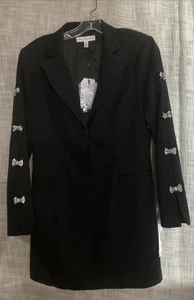 Kleid The Population Damen Größe M, schwarzes Berkley verziertes Ärmelkleid. - Bild 1 von 3