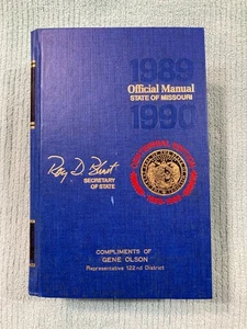 1989-1990 Official Manual State of Missouri - Centennial Edition - (Blue Book) - Picture 1 of 12