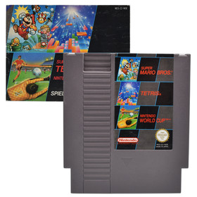 Nintendo Nes Game 3 IN 1 Module & Instructions Super Mario Bros.Tetris World Cup