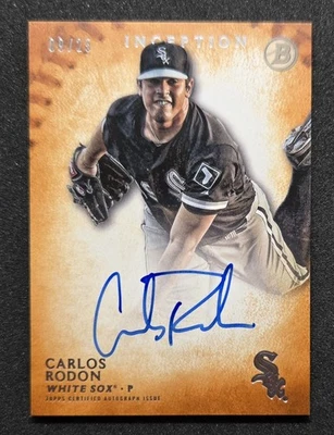 2015 Bowman Inception Carlos Rodon Orange Prospect Auto /25 YANKEES RC #PA-CR - Image 1 of 2
