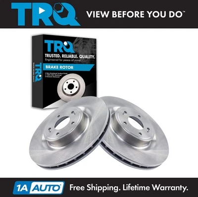 TRQ Front Brake Rotors Set For 2019-2022 Genesis G70 2018-2023 Kia Stinger - Image 1 of 4