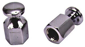 Verchromt 3/8 " UNC Gummi Muttern für Harley Davidson Motorrad - Imagen 1 de 1