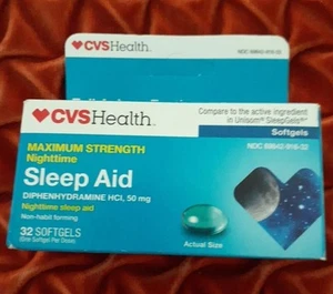 CVS Health Maximum Strength Nightime Sleep Aid - 32 Softgels - Picture 1 of 6