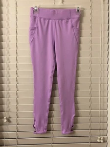 Athletic Works Youth Girls’s Large (10-12) Violet Bloom Purple Leggings - Picture 1 of 11