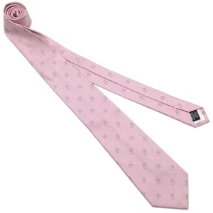 Bellissima cravatta marca Chanel CHANEL seta di lusso 100% Coco Mark CC rosa - Foto 1 di 7