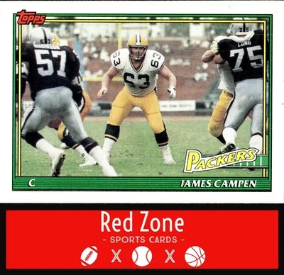 1991 Topps - #454 James Campen NM Set Break. - Image 1 of 2