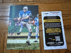 Dick LeBeau NFL Goal Line Art Card- GLAC- Signed HOF Detroit Lions JSA - Picture 1 of 2