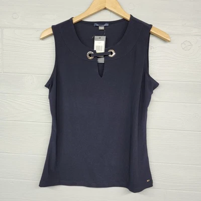 Tommy Hilfiger темно-синий без рукавов Майка женщин M новый с Ярлыками - Изображение 1 из 4
