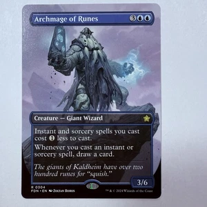 Magic The Gathering Mtg Archmage Of Runes Borderless Rare Foundations Near Mint - Picture 1 of 1