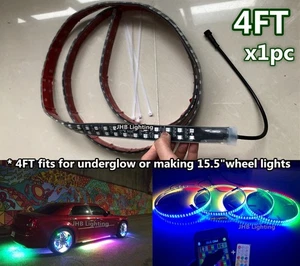 Parts : ONLY 1PC 4FT DOUBLE ROW CHASING FLOW LED Strips Light ( For 15.5"Wheel ) - Bild 1 von 2