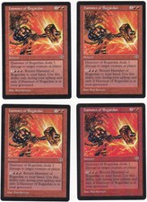 Lot x4 cards hammer of bogardan mirage magic mtg english 1996 ex-nm playset