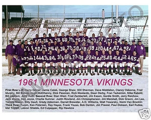 1961 MINNESOTA VIKINGS INAUGURAL FIRST TEAM 8X10 PHOTO PICTURE - Picture 1 of 1
