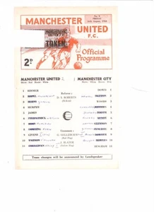 1968/69 CENTRAL LEAGUE - MANCHESTER UNITED RESERVES  v MANCHESTER CITY  RESERVES - Picture 1 of 1