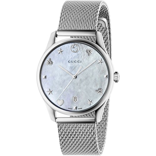 Orologio Gucci donna G Timeless quadrante bianco MOP YA1264040