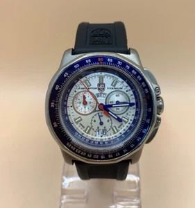 Luminox F-22 Raptor 44mm Chronograph TITANIUM Silver Dial Quartz Men's Watch - Picture 1 of 16