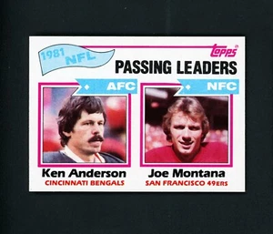 1982 Topps Passing Leaders (Joe Montana / Ken Anderson) HOF #257 MINT - Picture 1 of 2