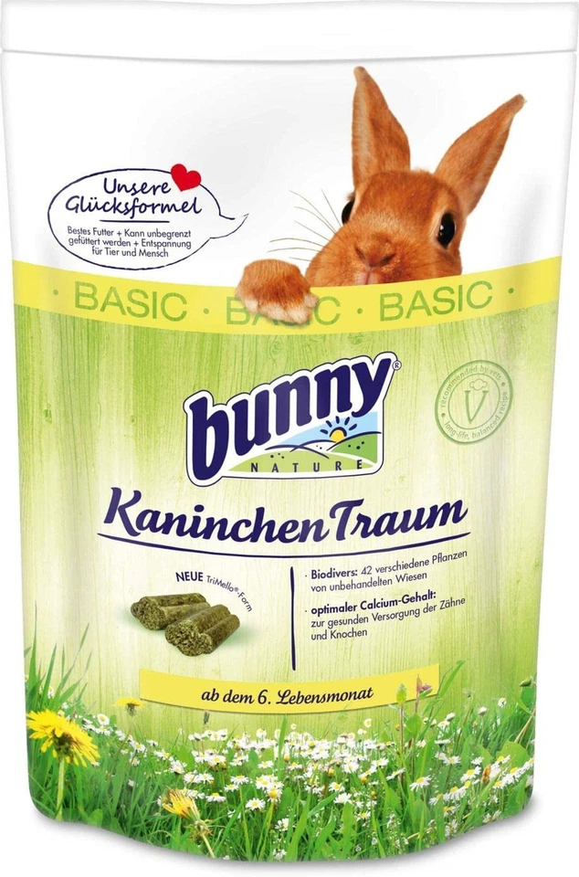 Bunny KaninchenTraum BASIC 1,5kg Futter Kaninchen Zwergkaninchen Kaninchenfutter - Bild 1 von 1