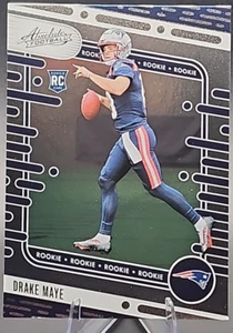 Panini Absolute Drake Maye Rookie RC #103 2024 New England Patriots lámina azul - Imagen 1 de 2