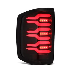 AlphaRex LED Tail Lights Black Red For 15-18 Chevy Silverado 1500 2500HD 3500HD - Picture 1 of 8