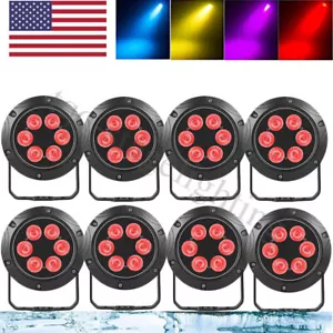 8X 60W 6LED PAR Light DMX RGBW Waterproof IP67 Stage Lamp DJ Disco Club Party - Picture 1 of 8