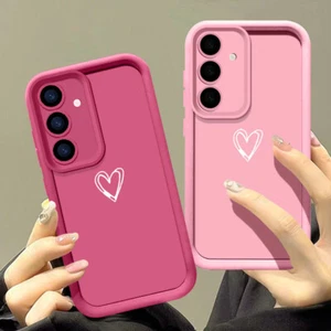 Funda Silicona Love Heart Para Smausng S24 FE S25 Ultra S23 A16 A15 A55 A05S - Imagen 1 de 19