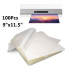 100 Clear Thermal Laminating Sheets Laminator Pouches 9"x11.5" Letter Size 3 mil