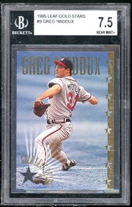 Greg Maddux Card 1995 Leaf Gold Stars #9 BGS 7.5 (Read Description)