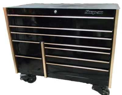 SNAP-ON 54" 9 DRAWER DOUBLE-BANK TOOL BOX WITH POWER & SPEED DRAWER #KMP1022AB - Image 1 of 4