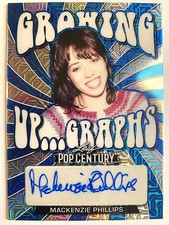 2022 Pop Century Growing Up Graphs Blue Mojo Mackenzie Phillips Autograph #5/15