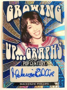 2022 Pop Century Growing Up Graphs Blue Mojo Mackenzie Phillips Autograph #5/15