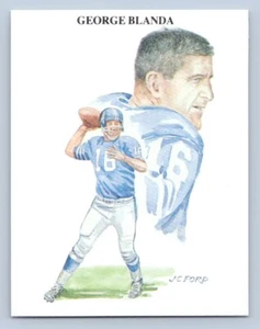 George Blanda 1989 Reino Unido TV-4NFL Todos los Tiempos Grandes Mariscales de Campo 8 Bears Raiders Engrasadores - Imagen 1 de 2