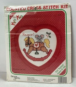 New Berlin Co. Kits for Kids Counted Cross Stitch 30713 Rocking Horse Mouse #21J - Picture 1 of 3