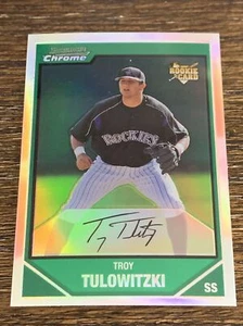 2007 Bowman Chrome Troy Tulowitzki #216 Refractor RC ROOKIE MINT - Picture 1 of 2