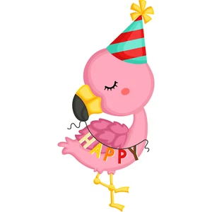 Autoaufkleber Sticker Flamingo Birthday Aufkleber - Picture 1 of 1