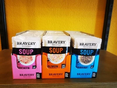 ZUPPE GATTO UMIDO BRAVERY 100% NATURALI ALIMENTO COMPLETO PER GATTI BUSTINE - Immagine 1 di 4