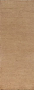 Luxurious Gabbeh Solid Design Wool Modern Runner Rug - Brand New 3x10 ft - Picture 1 of 17