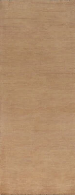 Luxurious Gabbeh Solid Design Wool Modern Runner Rug - Brand New 3x10 ft - Image 1 of 4