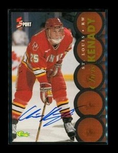 Vintage 1995 CLASSIC 5 SPORT AUTOGRAPH Hockey Trading Card CHRIS KENADY Blues