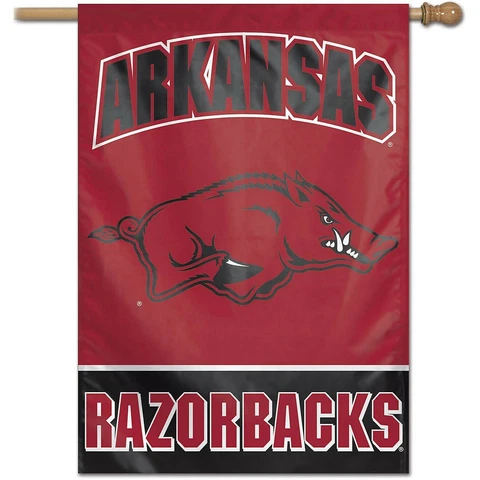 New Arkansas Razorback Wincraft Flag, Vertical, One Sided, Extra Large 28" x 40" Cover