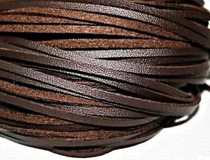 Strong Long Lasting DARK BROWN Leather Shoe Boot Laces shoelace 45cm to 120cm - Picture 1 of 5