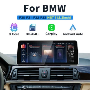 12.3" 64G Carplay Android Autoradio GPS Navi Unit Für BMW 3 4 Series F30 F34 F32 - Picture 1 of 12