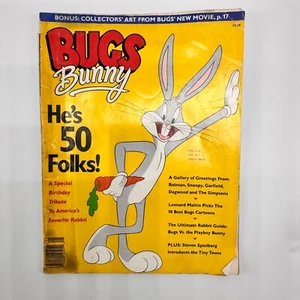 Vintage 90s Bugs Bunny Magazine Book 50th Birthday Special Tribute Warner Bros - Picture 1 of 7
