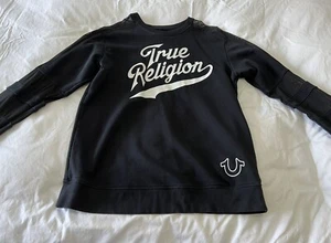 True Religion Baseball Jersey | Mesh Shoulders/Sleeves | WMS XL | Black - Picture 1 of 10