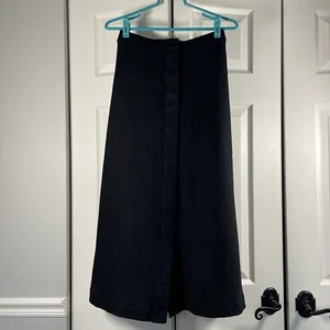 COS Midi skirt On Buttons Wool Cotton Black XS - Picture 1 of 10