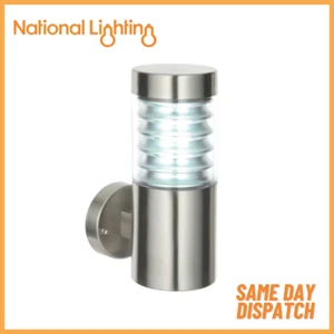 EQUINOX LED Garden Wall Light E27 Waterproof Stainless Steel Light for Outdoor - Picture 1 of 2