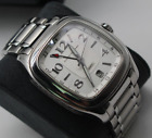 DAVID YURMAN Thoroughbred GMT Biała tarcza Stalowy zegarek Ref. T306-DST