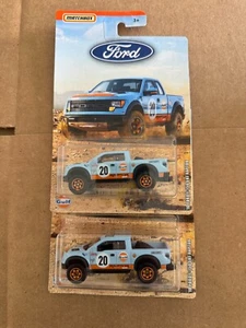 Matchbox Lot 2x 10 Ford F-150 SVT Raptor Gulf E83 - Picture 1 of 1