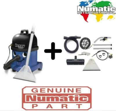 NUMATIC Henry Wash HVW370 Cylinder Carpet Upholstery cleaner Full Kit Included - Image 1 of 4