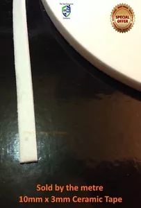 Stufa bruciatore a legna ceramica guarnizione vetro carta 10 mm larghezza x 3 mm spessore, al metro - Foto 1 di 1